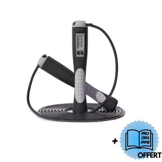 Corde à sauter lestée acier – Pour force, et cardio 